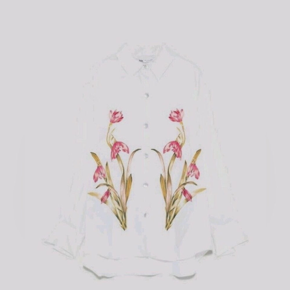ZARA Floral Blouse - Picture 2 of 3